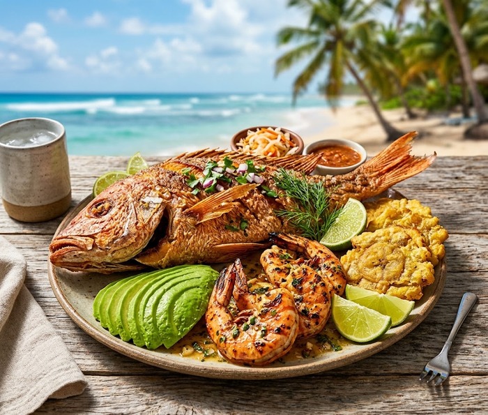 Plato de mariscos frescos