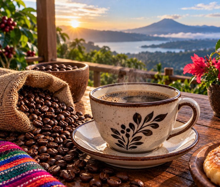 Café y brunch en una terraza