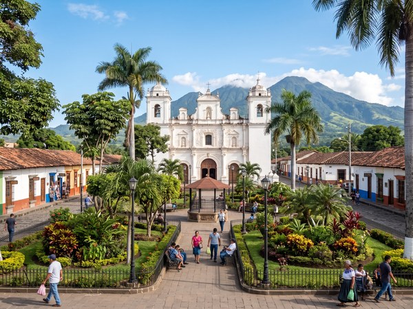 Plaza colonial de Juayúa