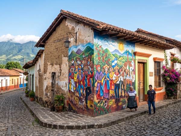 Mural callejero en Concepción de Ataco